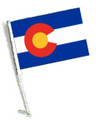 STATE of COLORADO Car Flag with Pole