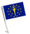 STATE of INDIANA Car Flag with Pole