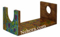 Hand Painted Wood Shofar Stand-Seven Species Design
