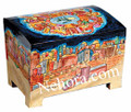 Yair Emanuel Hand painted wooden Etrog Box-Jerusalem