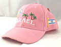 Pink Cap - Israeli Flag & Palm Trees 
