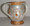Acrylic Washing Cup Round Pearlized White & Gold