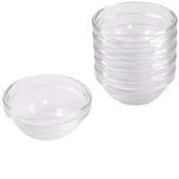 Glass bowls for seder plates- Medium 3"   Set of 6