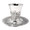 Silver plated kiddush Cup with Coaster Jerusalem Design Pewter 5011-P