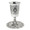 silver plated kiddush cup Goblet with Coaster Pearl Design Silver 118-5