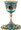 Jeweled Goblet Kiddush Cup Turquoise with Sapphire Crystals