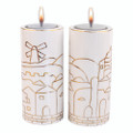 Ceramic Candle Sticks -  United Jerusalem of Gold