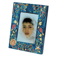 Peacock Single Wooden Painted Picture Frame