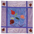 Pomegranate Blue Square Table Cloth