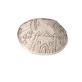 Jerusalem in Silver Hand Embroidered Kippah