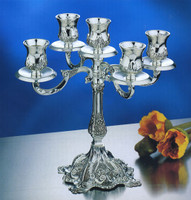 5 Branch Silver Plated Candelabra