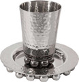 Kiddush Cup and Plate with Beads