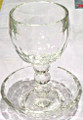 Crystal Kiddush Cup with Ball Design & Plate (KC-X5880)