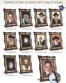 Gedolim Pictures on Fancy Wood Large