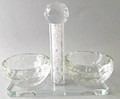 Crystal Salt Dish with Glass Beads