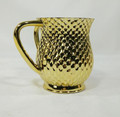 Metal Coated Acrylic Wash Cup, Honeycomb design - Yellow Gold