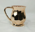 Metal Coated Acrylic Wash Cup, Hexagon design - Rose Gold