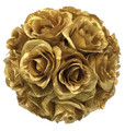 8" Rose Ball - Gold or Silver