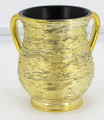Metallic Coated Acrylic Washing Cup - Strands, Gold (1101G)