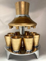 Metal 8 Cup Wine Fountain Kotel Design-Gold