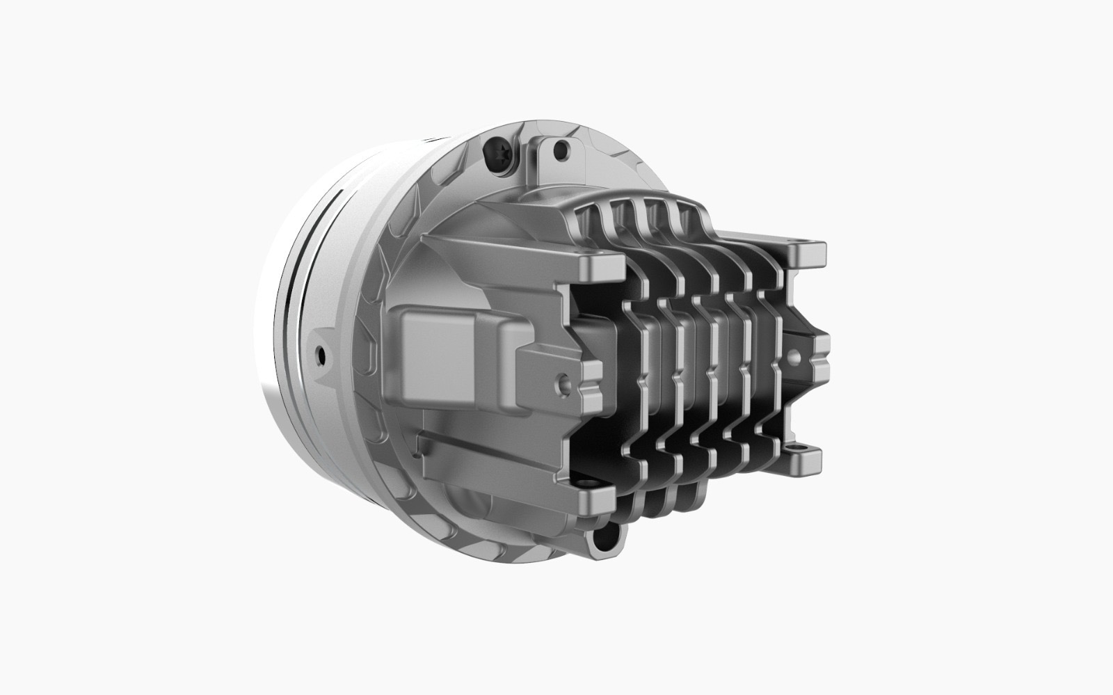 Rear view - aluminium housing