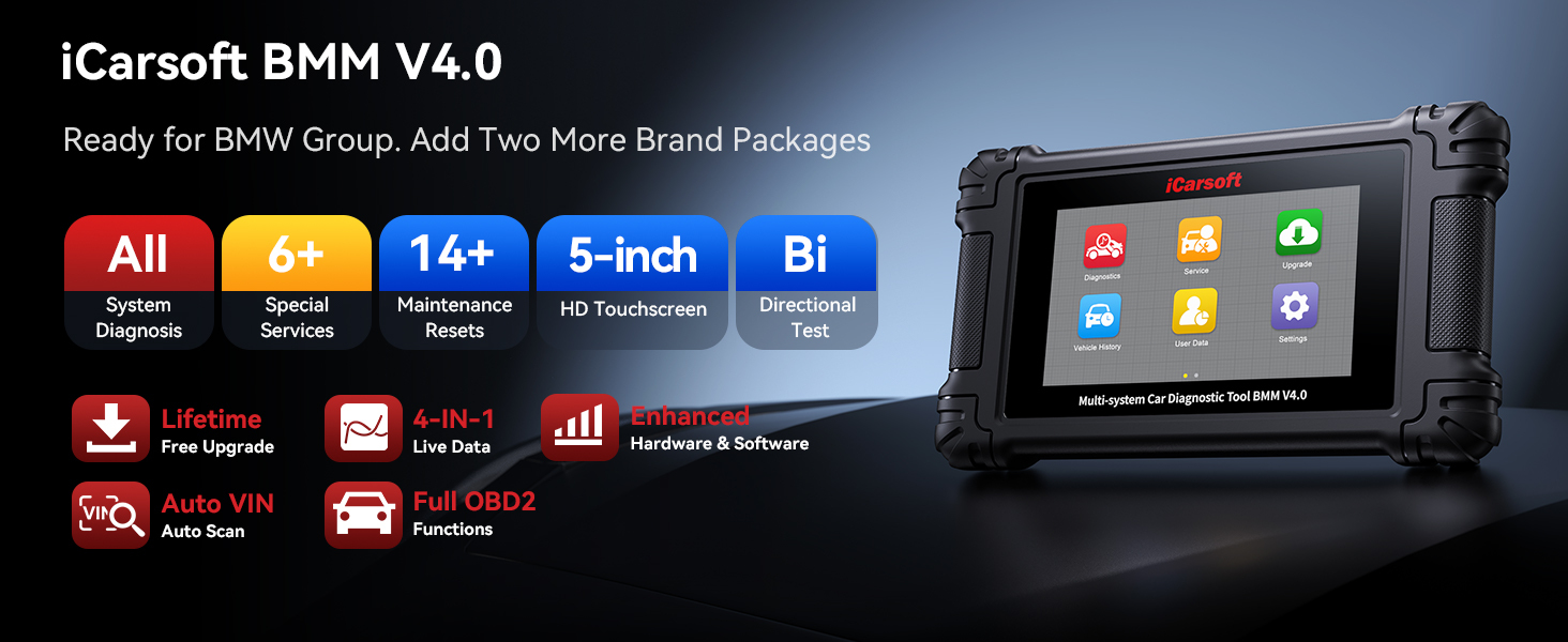 iCarsoft BMM V4.0 diagnostic tool for BMW MINI and Rolls-Royce