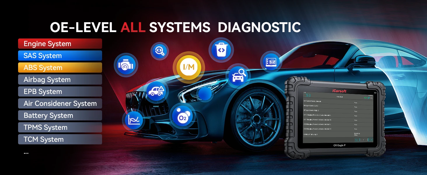 iCarsoft CR Eagle P OE-level all-system diagnostics