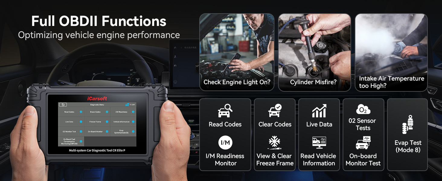 CR Elite P – essential maintenance functions DPF, EPB, SAS, BMS