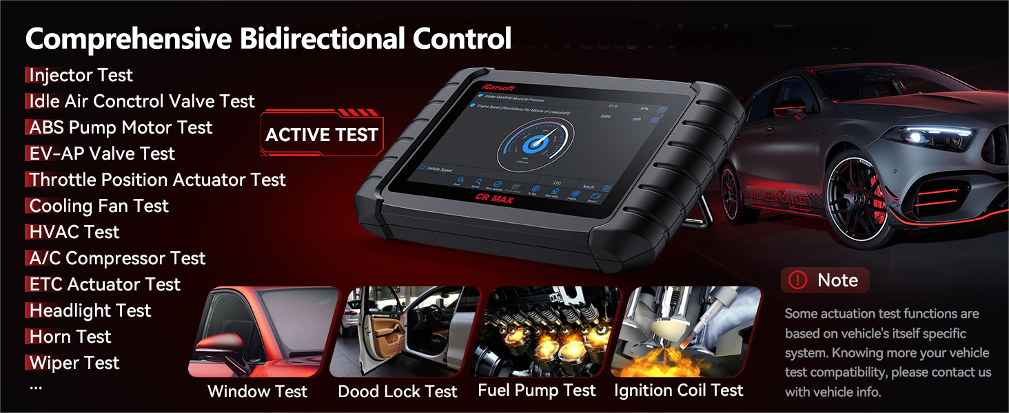 iCarsoft CR MAX 2026 comprehensive bi-directional control banner