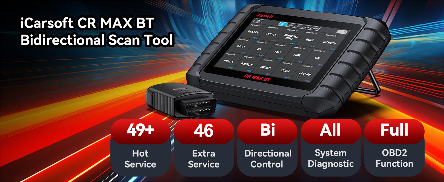 iCarsoft CR MAX BT Bluetooth touchscreen multi-brand diagnostic tool