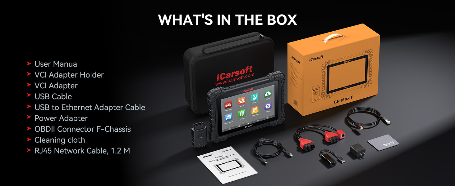 What's in the box - iCarsoft CR MAX P