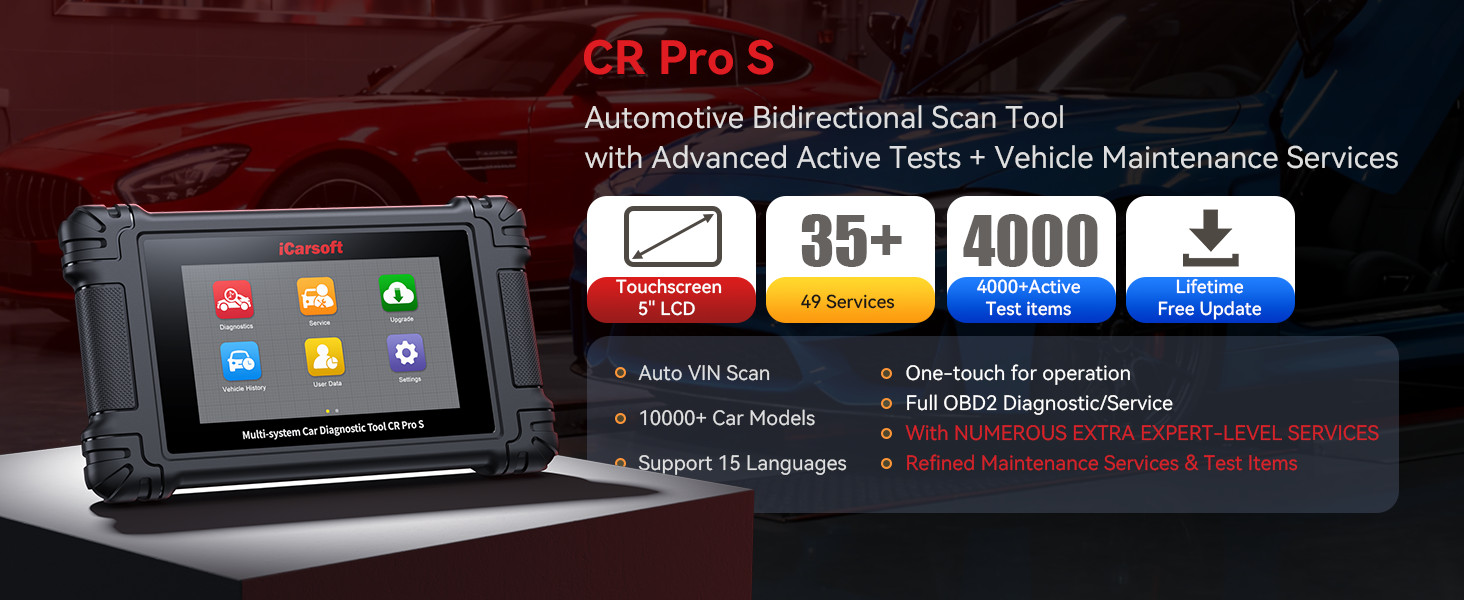 iCarsoft CR Pro S V4 Series multi-system diagnostic tool