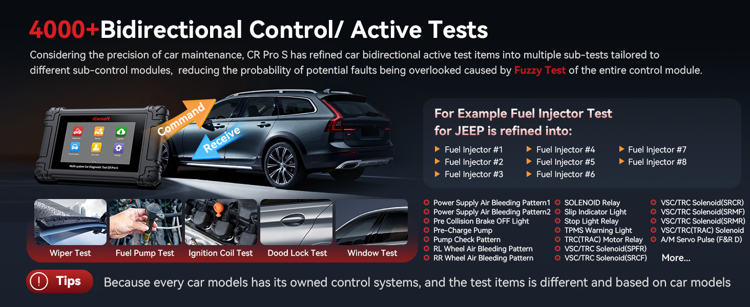 Multiple active test items for refined troubleshooting