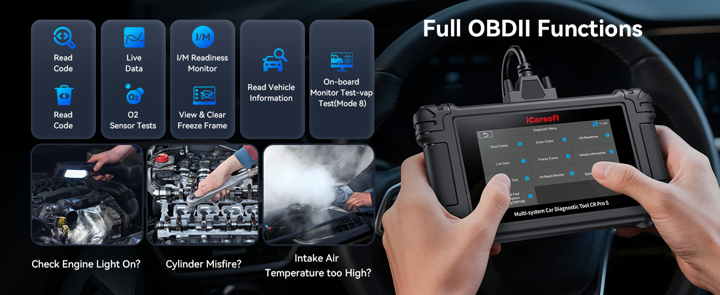 Full OBDII functions - all 10 modes