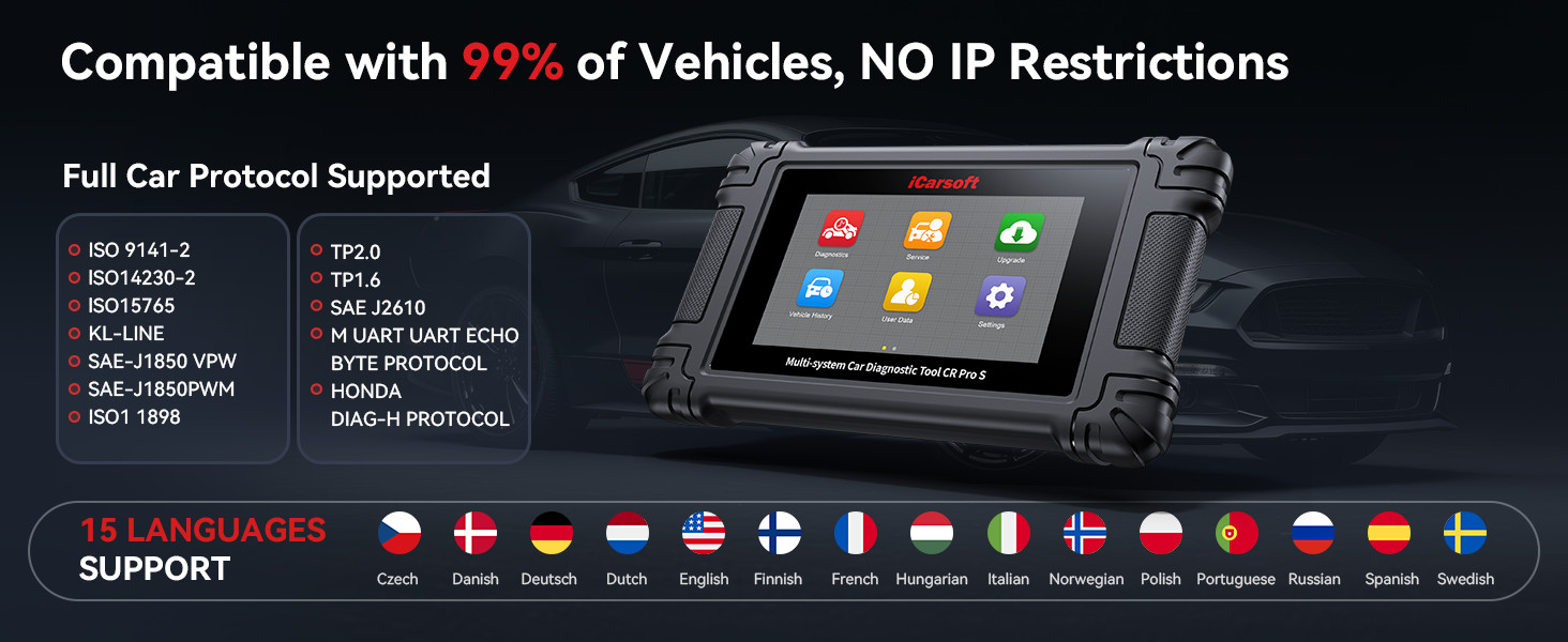 Works with a wide range of global vehicle brands