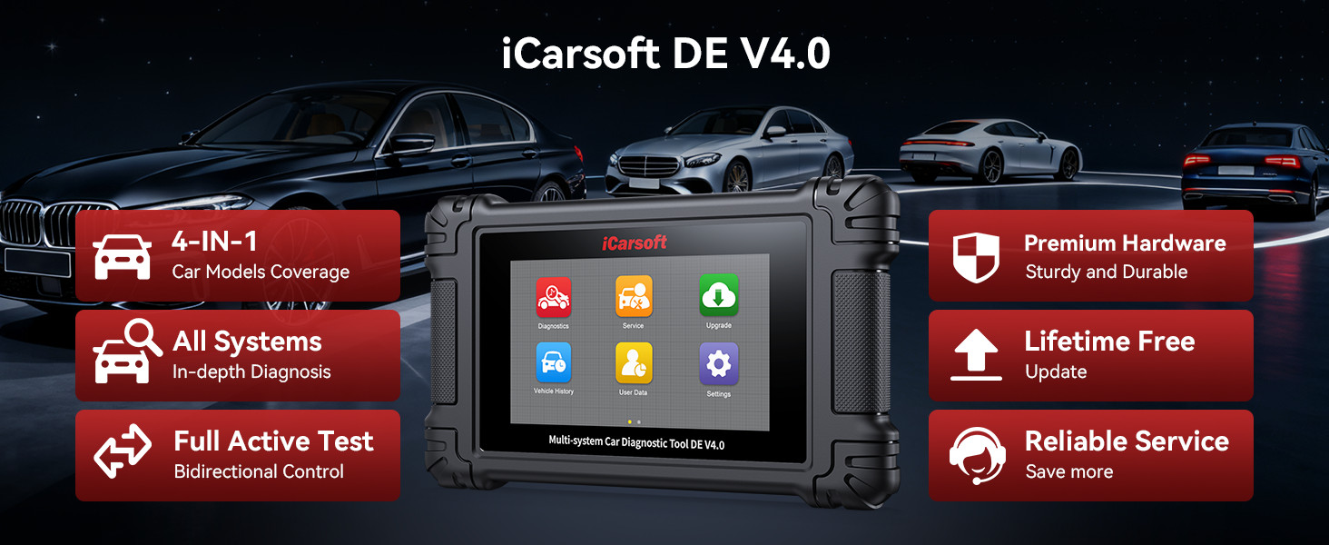 iCarsoft DE V4.0 diagnostic tool for German vehicles