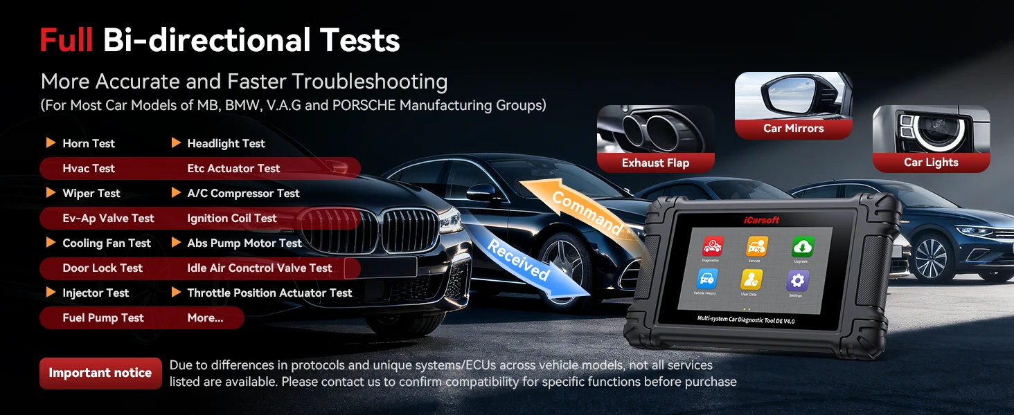 Service reset functions and maintenance support
