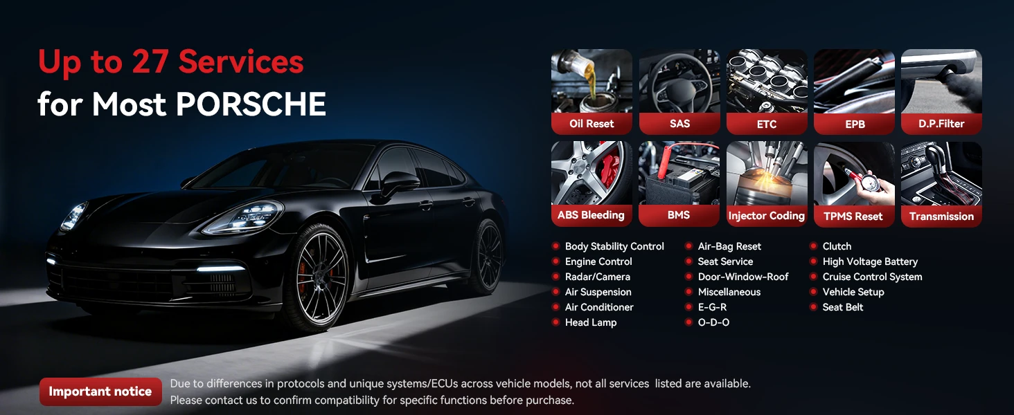 Full system diagnostics and OBD2 support