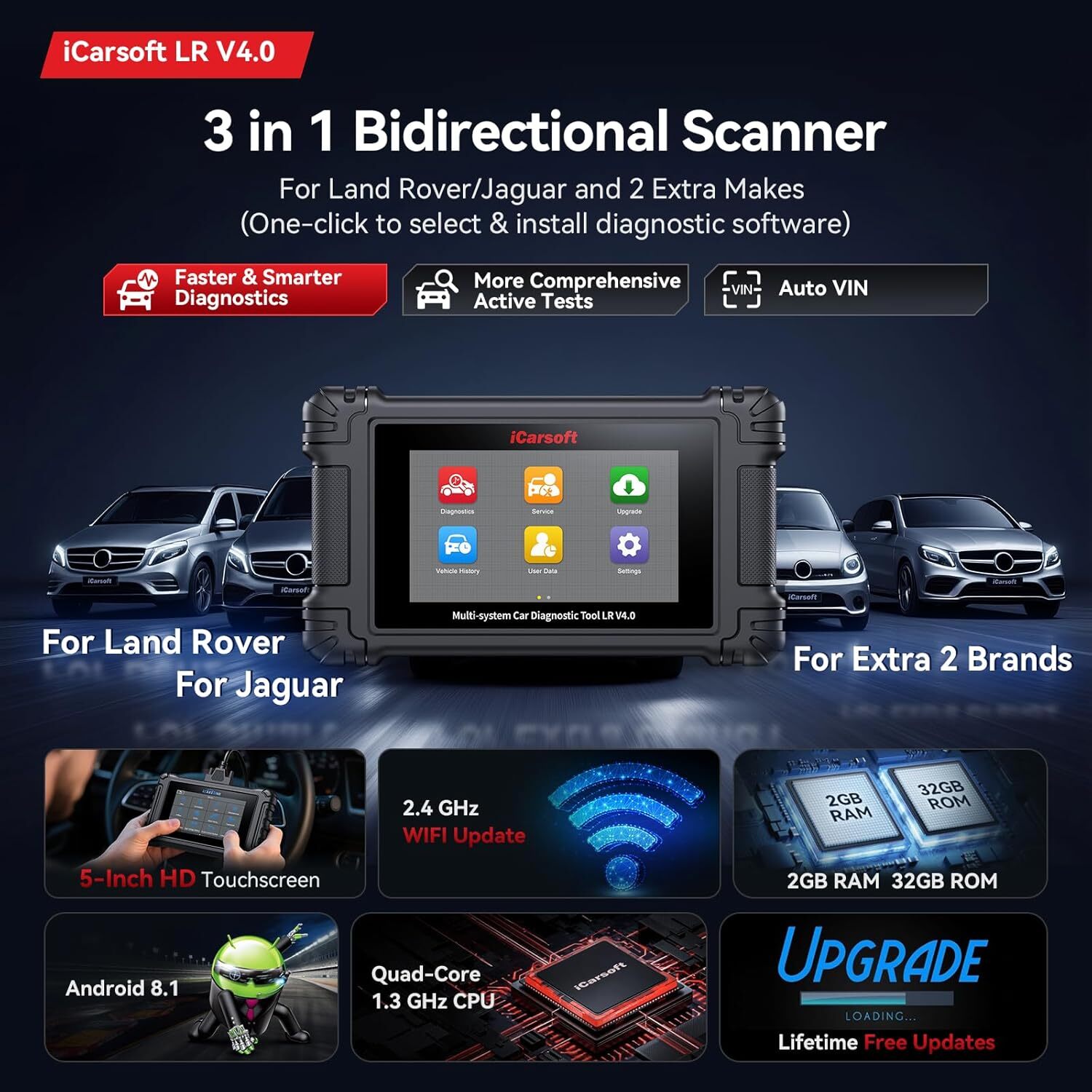 iCarsoft LR V4.0 Land Rover & Jaguar Diagnostic Tool | HIDS-DIRECT