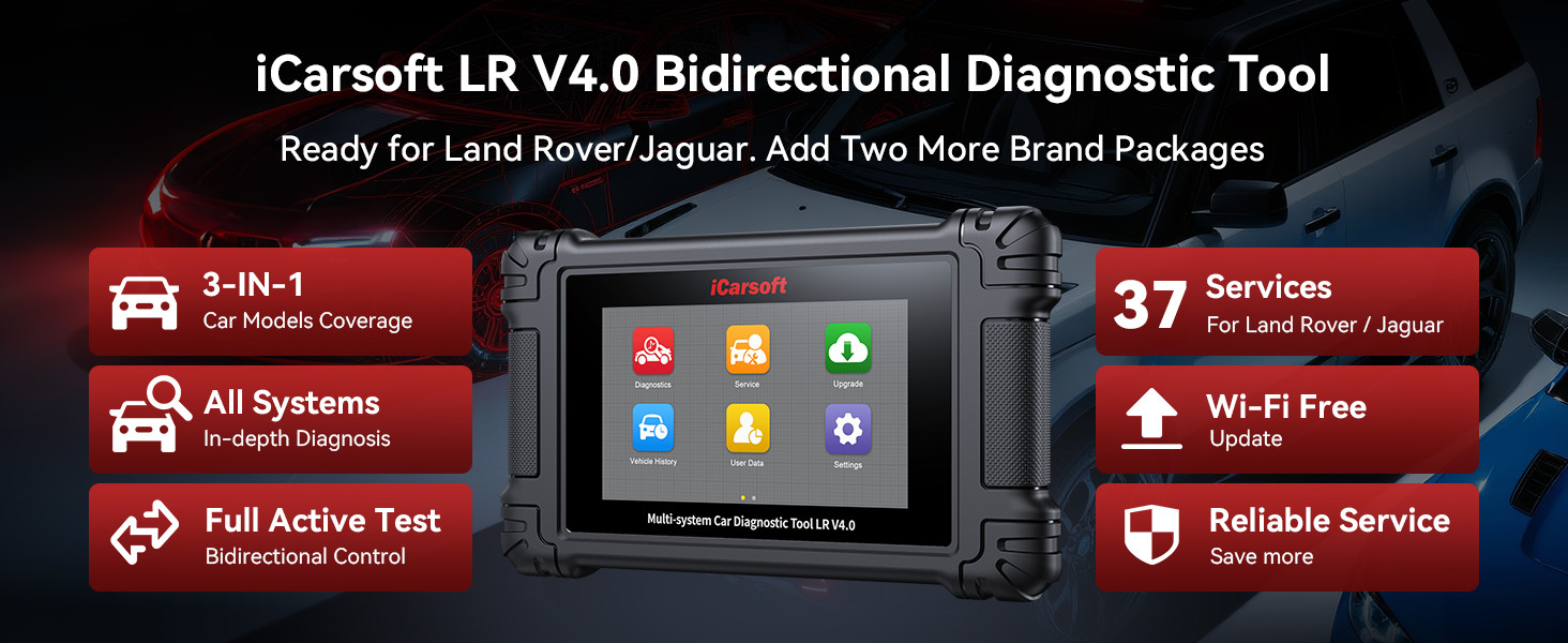 iCarsoft LR V4.0 - Bi-directional Diagnostic Tool