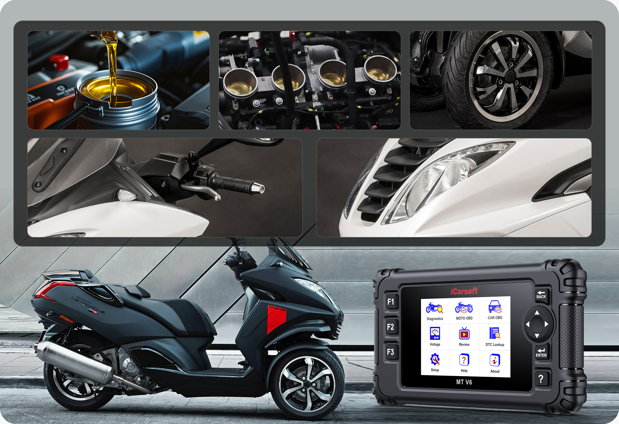 iCarsoft Peugeot Diagnostic Functions – Live Data, Oil Reset