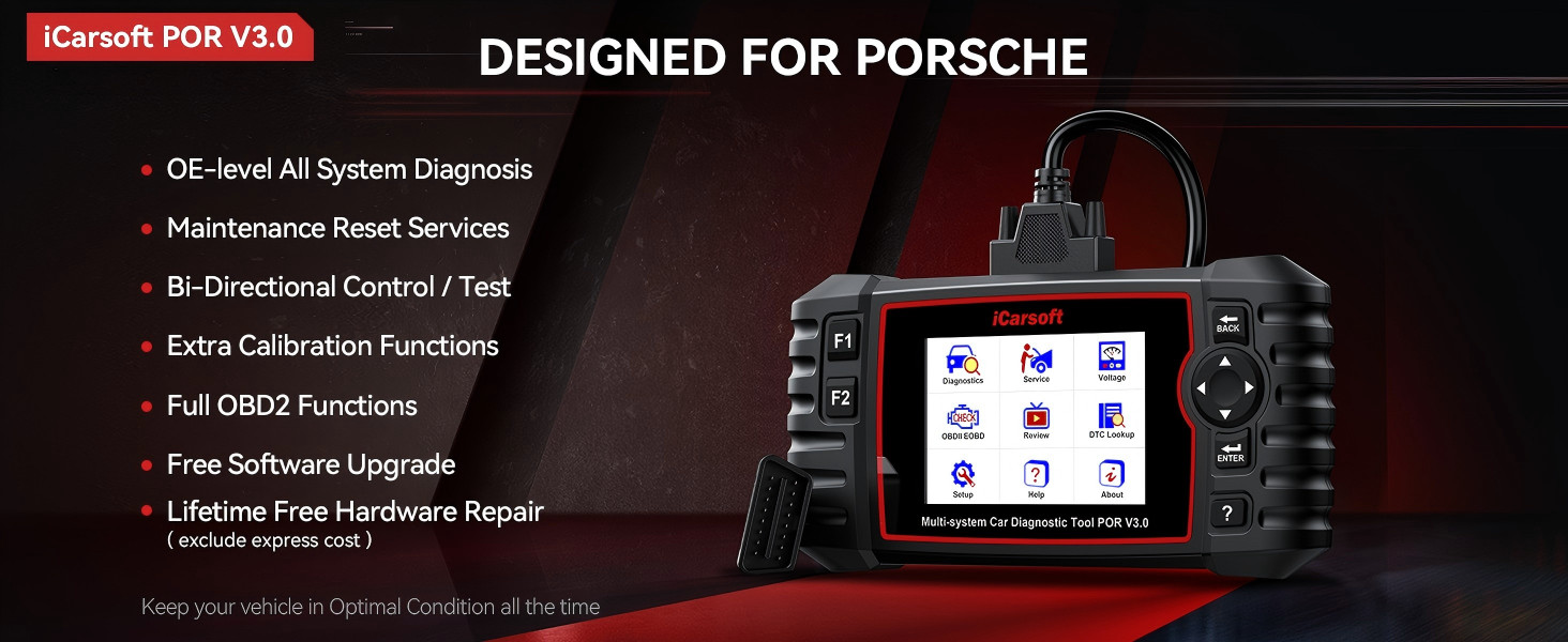 iCarsoft POR V3.0 Porsche diagnostic scan tool