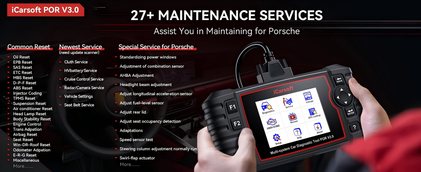 iCarsoft POR V3.0 Porsche professional multi-system diagnostic tool