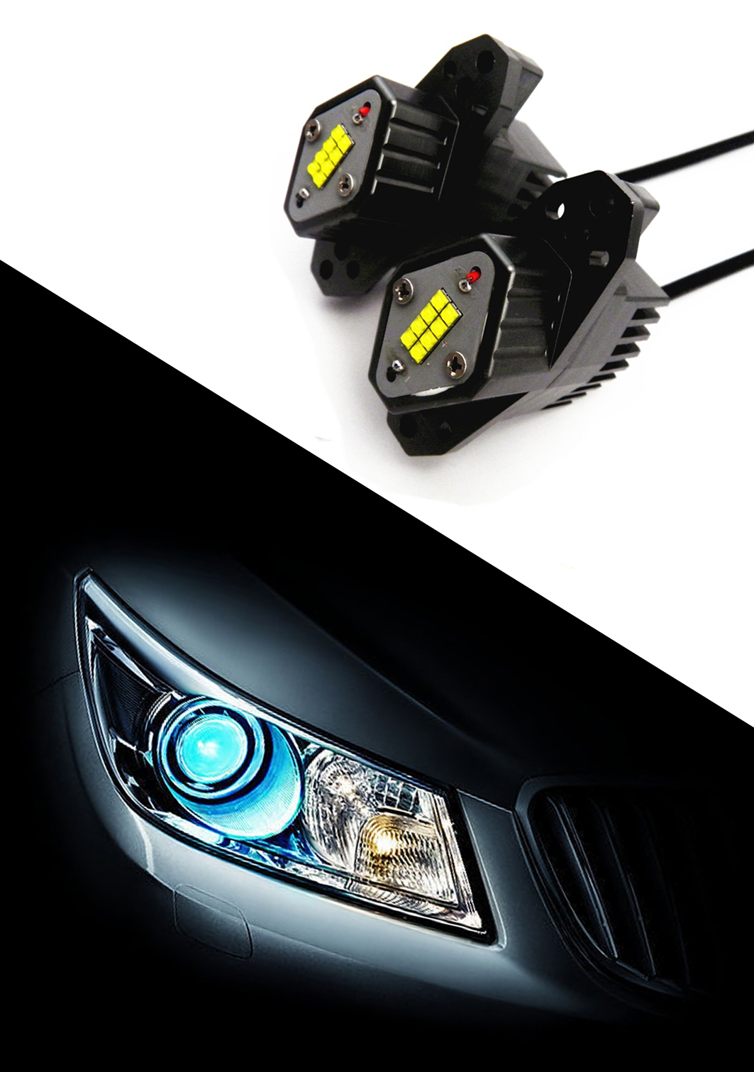 thumbnail image 2 of CANbus Error Free White LED Angel Eyes Halo Bulbs For BMW 3 Series E90 E91 2006-08 2 of 6