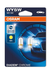 Osram 501 W5W Diadem Chrome Bulbs (Twin Blister Pack) 