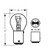 RING 12V PR21/5W Red Brake/Tail Bulb BAW15d ECE