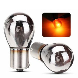 581 PY21w Chrome Silver Amber Indicator Bulbs (Twin Pack)