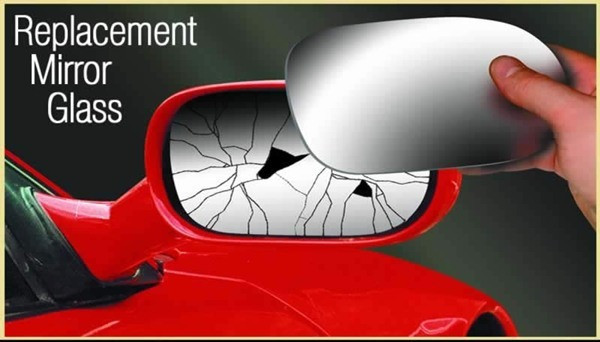 Fits on lhs of vehicle Summit Replacement Mirror Glass 