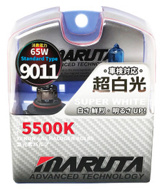 MARUTA® 9011 65W HIR1 12v White 5500K Xenon Gas Filled Car Headlight Bulbs