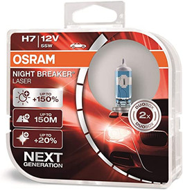 OSRAM Night Breaker Laser H7 55w (Twin) +150% Headlight bulbs (64210NL-HCB)
